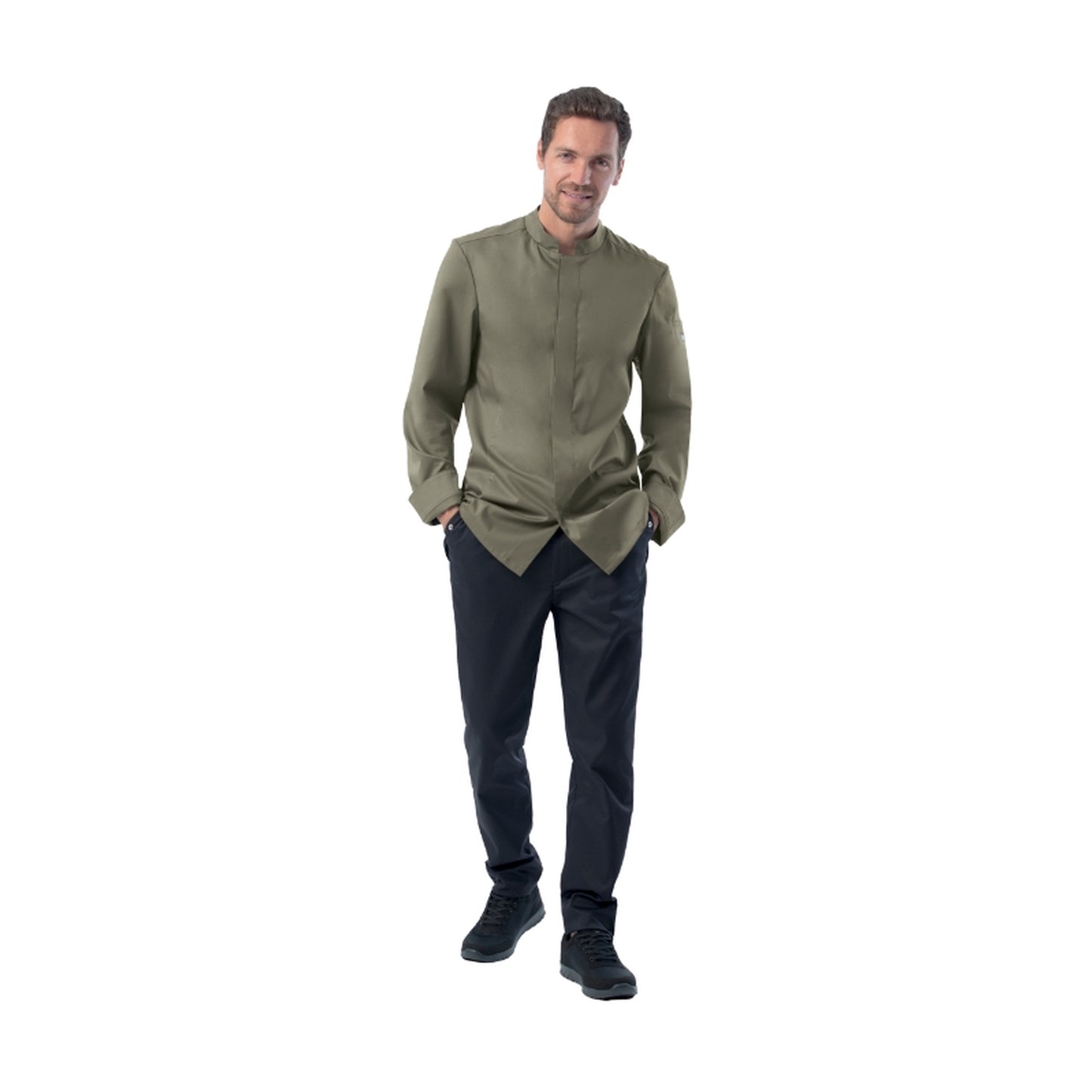 LEIBER Herren Kochhemd Langarm mit TENCEL™ – elastisch & formstabil