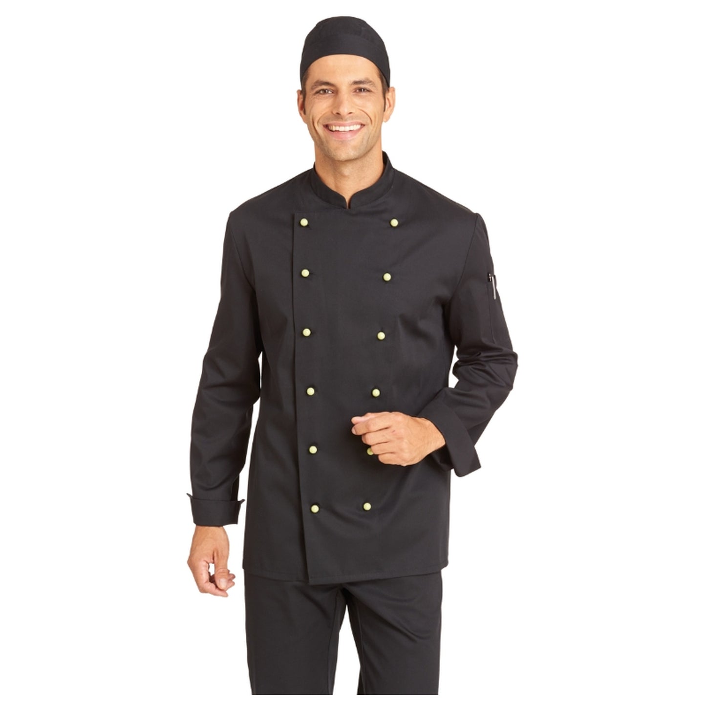 LEIBER Unisex Kochjacke mit 6-Loch-Knopfreihe – klassisch & robust