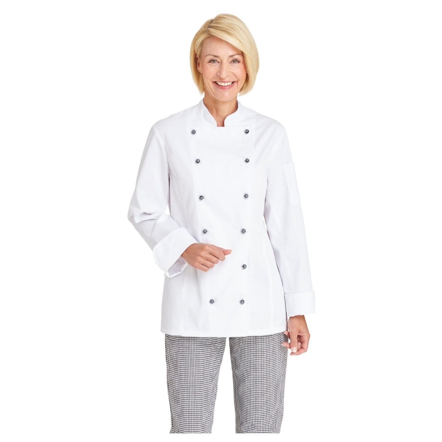 LEIBER Damen Kochjacke Langarm – klassisch & tailliert