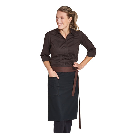 LEIBER Vorbinder mit Kontrastdetails & Tasche – 60 x 90 cm