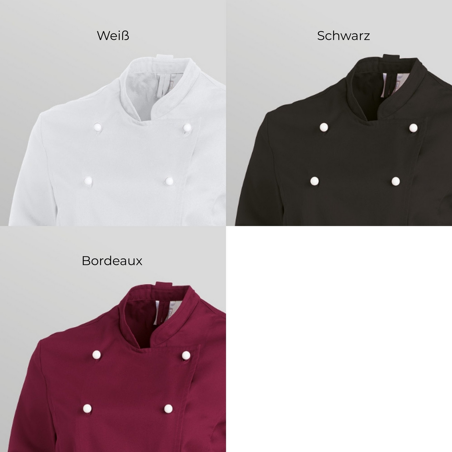 LEIBER Damen Kochjacke Langarm – klassisch & tailliert