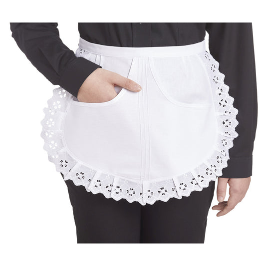 LEIBER Servierschürze groß mit Spitze & Biesen – klassischer Gastro-Look